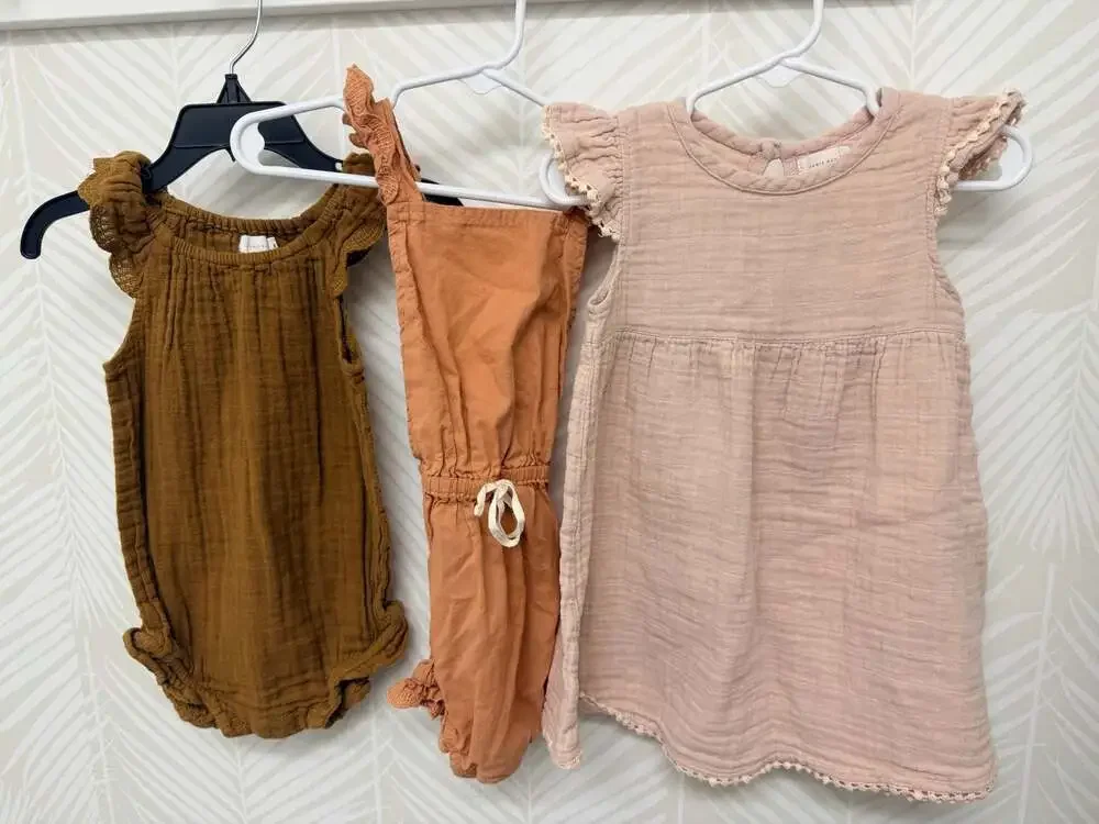 Jamie Kay Bundle 3 Piece Muslin Cotton 2t Dress Bubble Lace Ruffle
